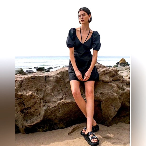 NWT Sanctuary Clothing V-Neck Short Sleeve Cutout Mini Dress - Picture 1 of 12